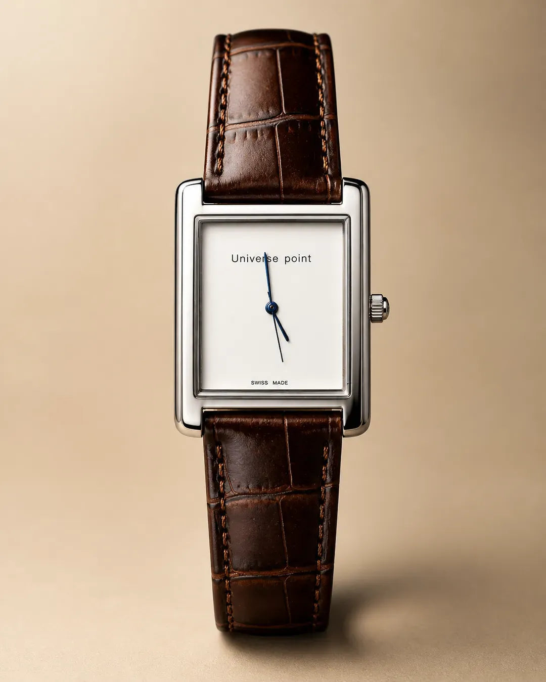 Men's Rectangular Watch with Roman Numeral Dial