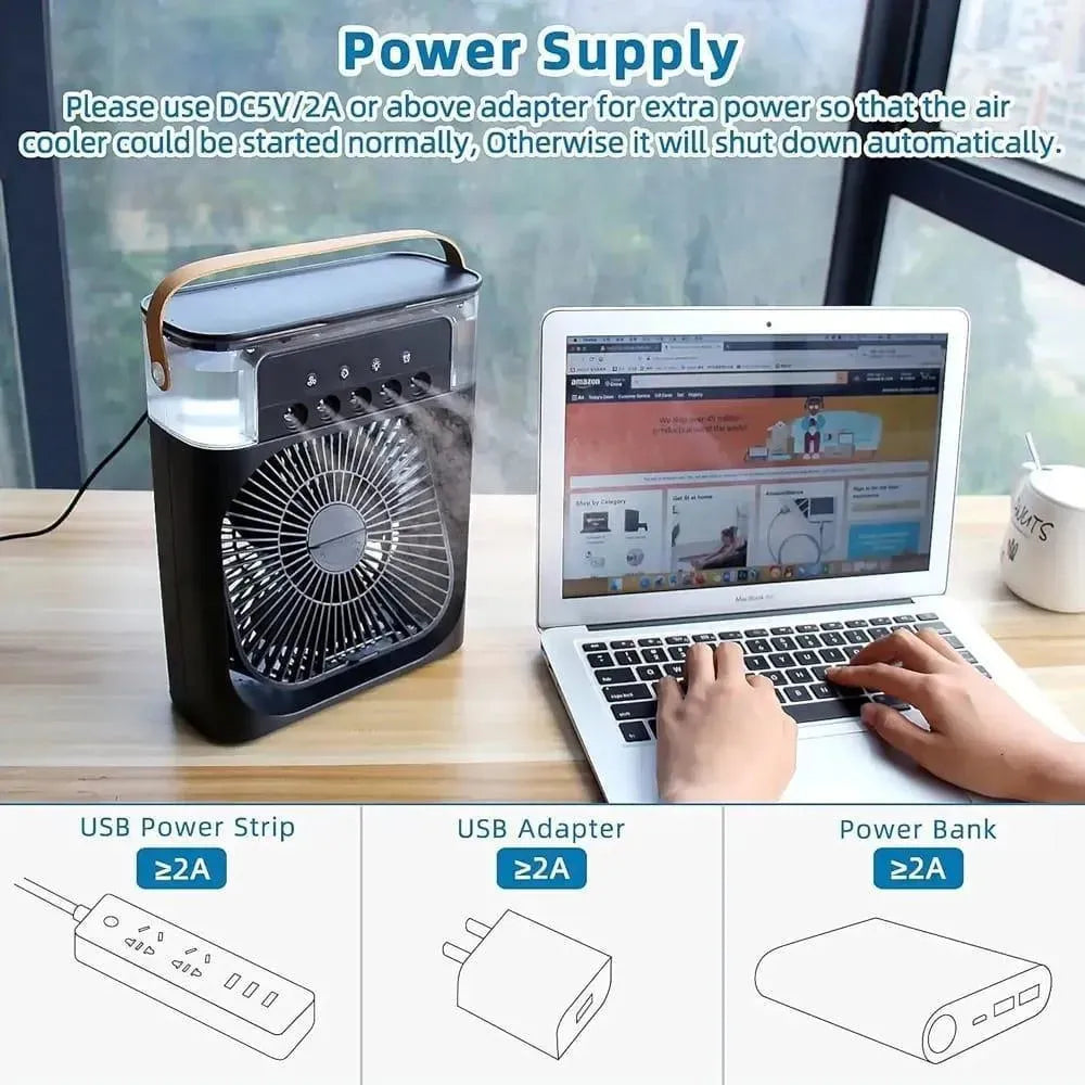 Mini Air Cooler USB Portable White