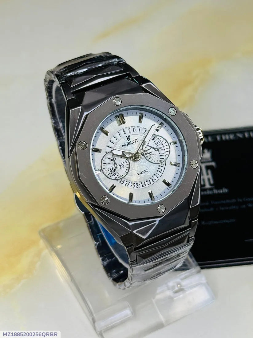 New stylish Hublot premium watch black colour and white dial