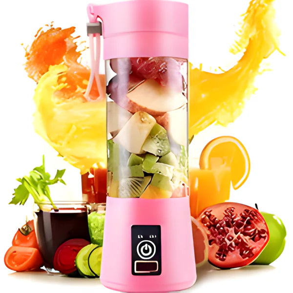 Portable USB Juicer Blender 380ml – 6 Blade Mini Smoothie Maker